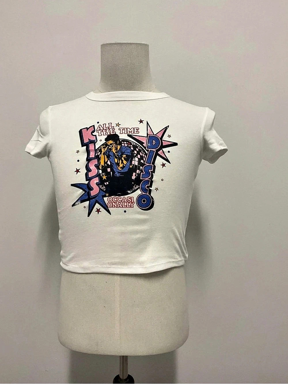 Women's Kiss Disco Baby Graphic Baby Tee, Harry Styles Classic Tee